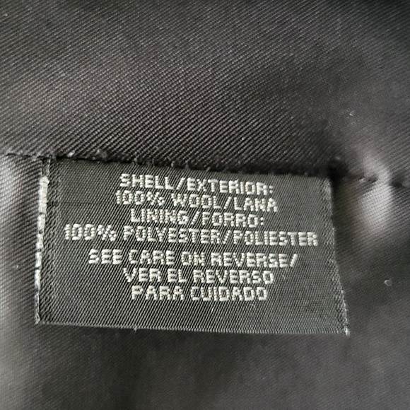 EUC 100% wool Donnybrook women's black double breast belted pea coat wrapcoat 10 - Picture 8 of 12